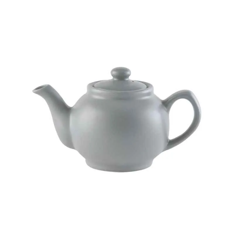 Teekanne 450 ml Steingut matt grau, für 2 Tassen