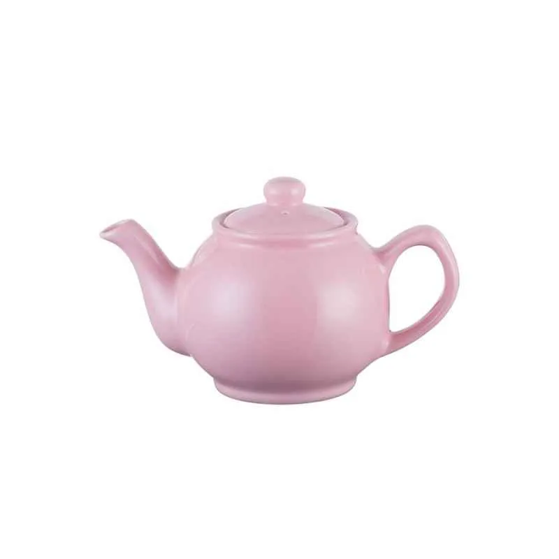 Teekanne 450 ml Steingut pastell pink, für 2 Tassen