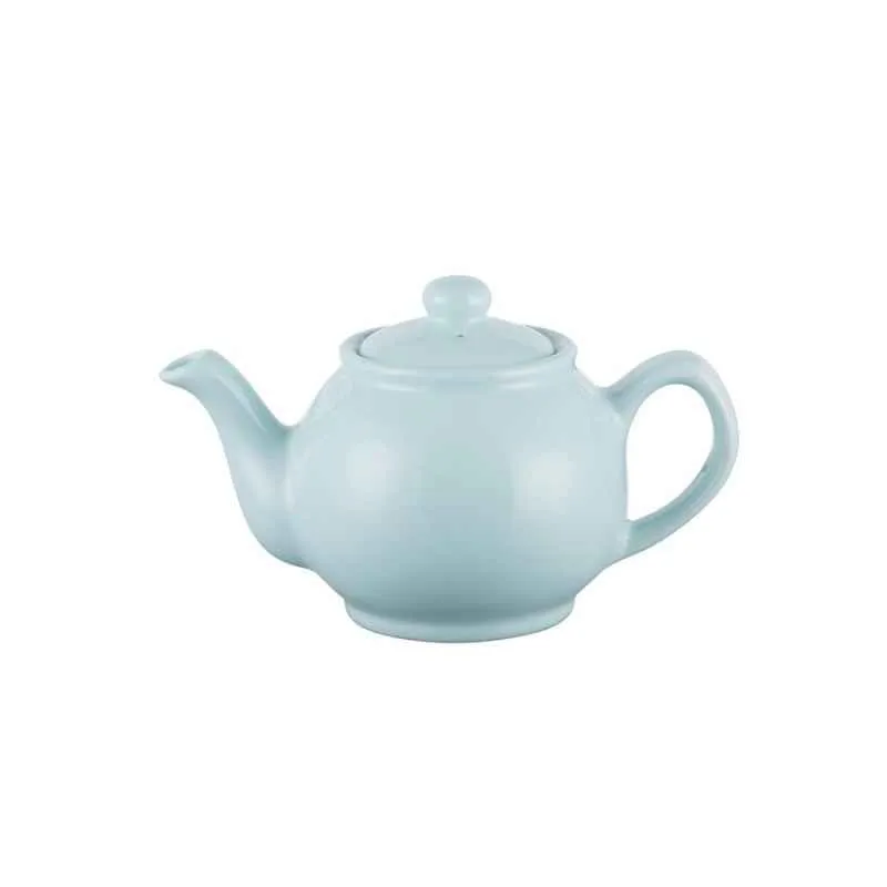 Teekanne 450 ml Steingut pastell blau, für 2 Tassen