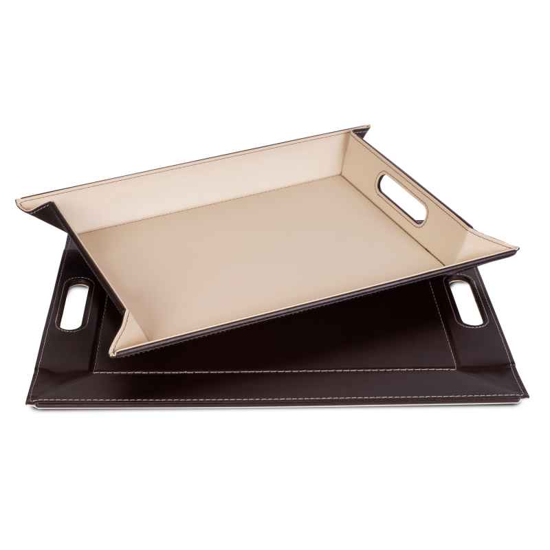 Preview: Wendetablett Schokobraun / Cremefarben - 45 x 35cm