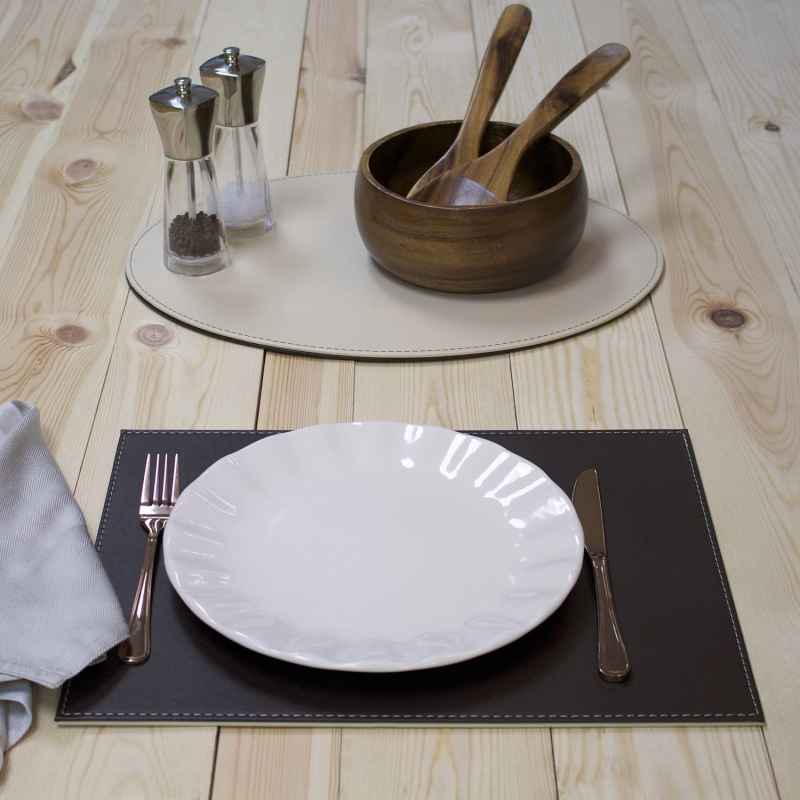 Preview: Platzset 40 x 30cm schokobraun / creme