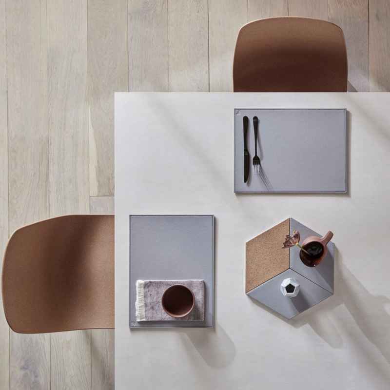 Preview: Platzset 40 x 30 cm grau / schwarz