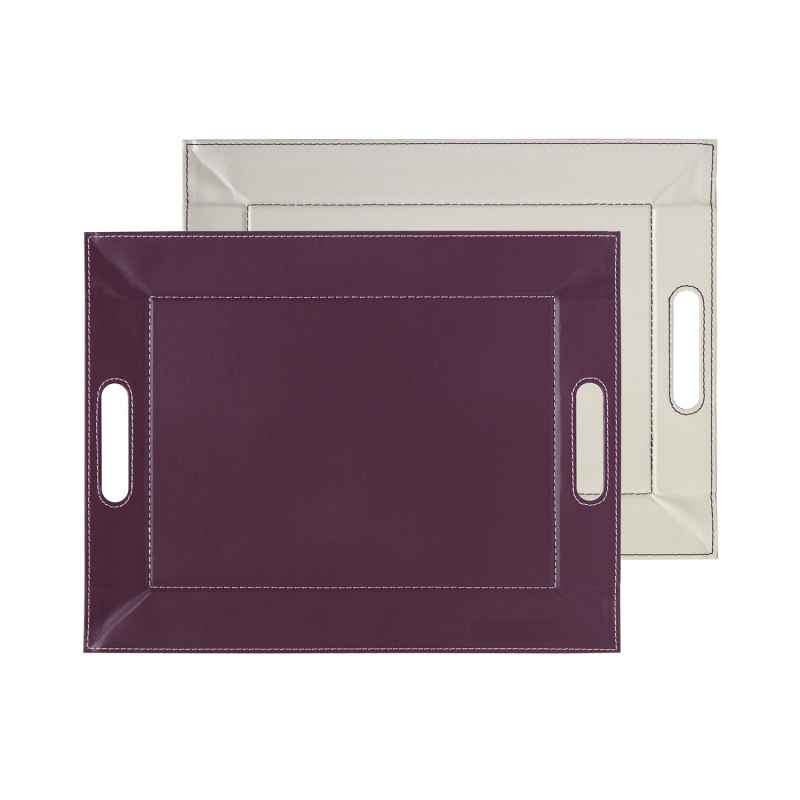 Preview: Wendetablett Pflaume / Elfenbein - 45 x 35cm