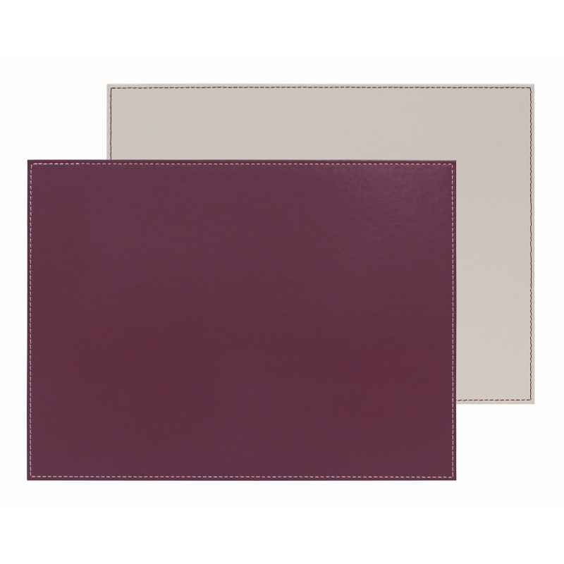 Preview: Platzset 40 x 30 cm pflaume / elfenbein