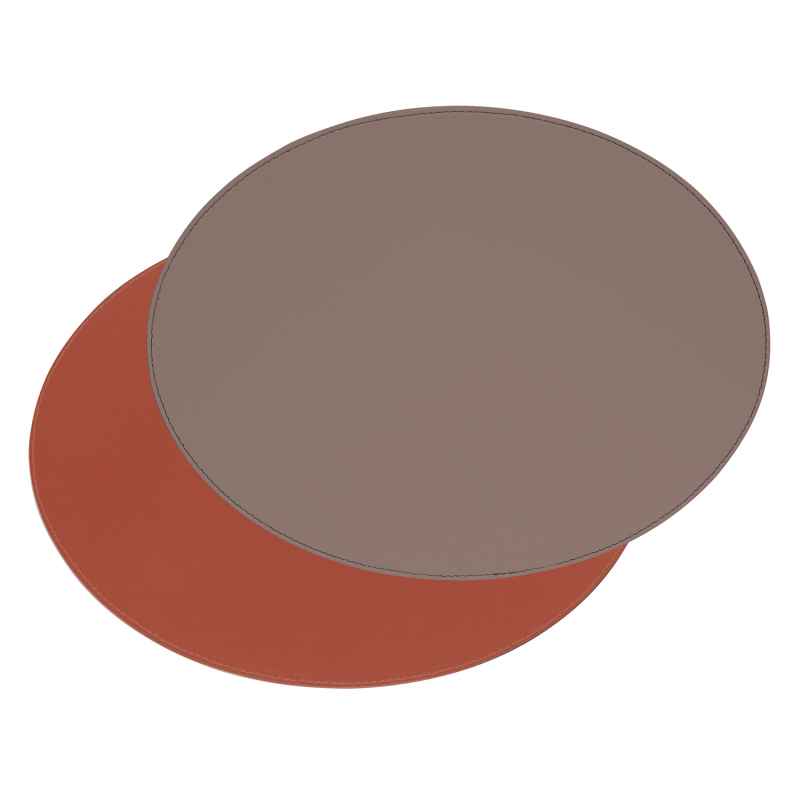 Preview: Platzset oval 45 x 34 cm burgund / anthrazit