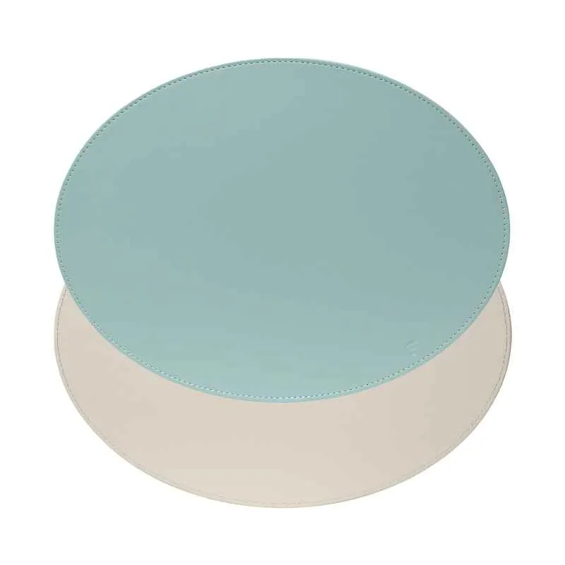 Platzset, Oval, Mint/Elfenbein 45 x 34cm