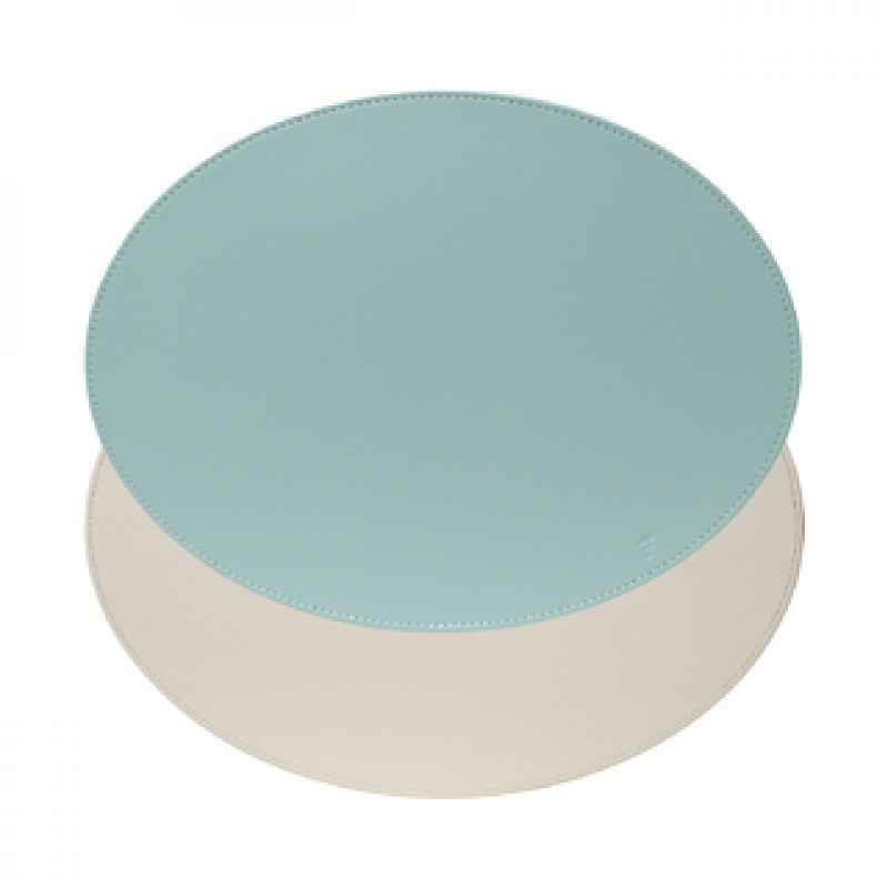 Preview: Platzset, Oval, Mint/Elfenbein 45 x 34cm