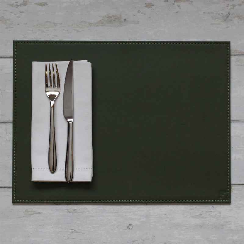 Preview: Platzset 40 x 30 cm Olive/Elfenbein