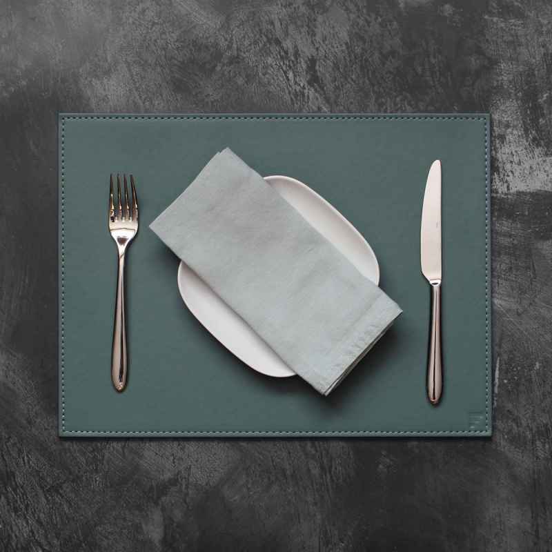 Preview: Platzset 40 x 30 cm Petrol/Anthrazit