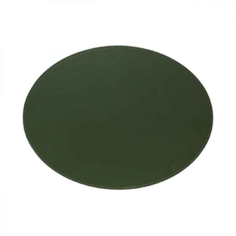 Preview: Platzset, Oval, Olivegrün/Elfenbein 45 x 34 cm