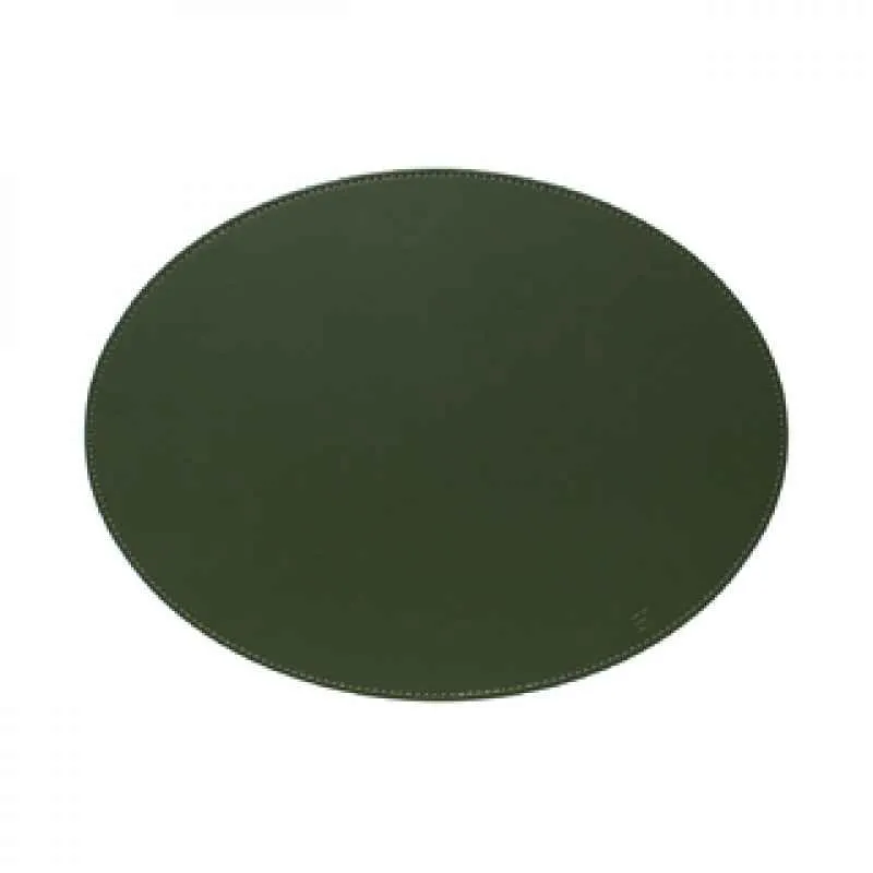 Platzset, Oval, Olivegrün/Elfenbein 45 x 34 cm