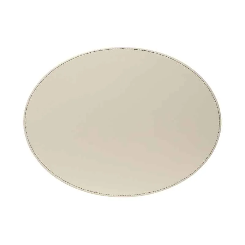 Platzset, Oval, Olivegrün/Elfenbein 45 x 34 cm