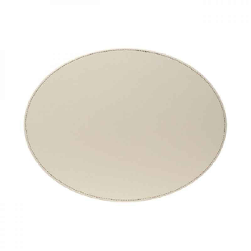Preview: Platzset, Oval, Olivegrün/Elfenbein 45 x 34 cm