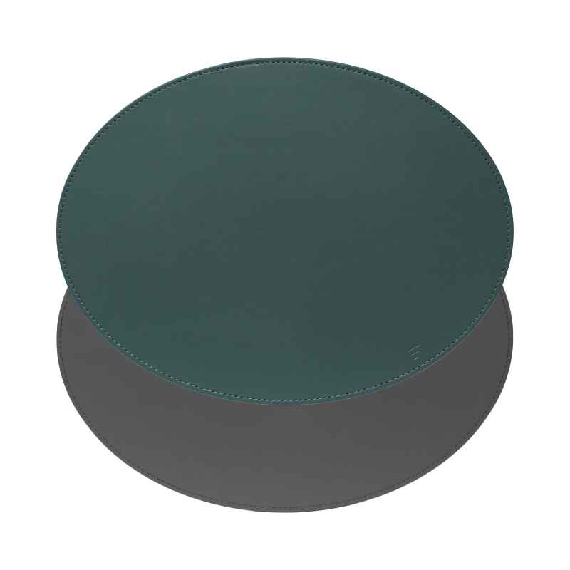 Preview: Platzset, Oval, Petrol/Anthrazit 45 x 34 cm