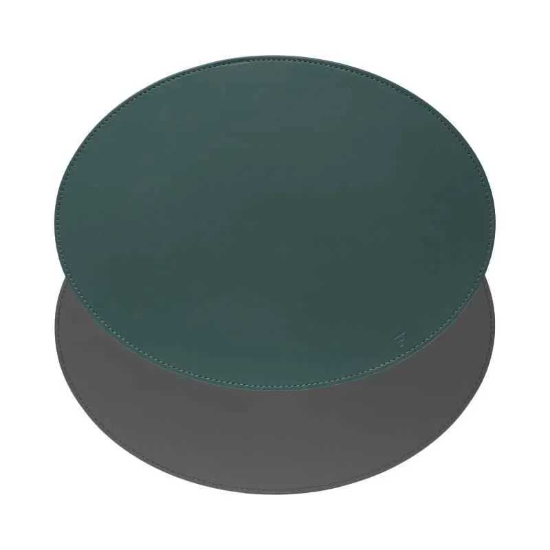 Platzset, Oval, Petrol/Anthrazit 45 x 34 cm