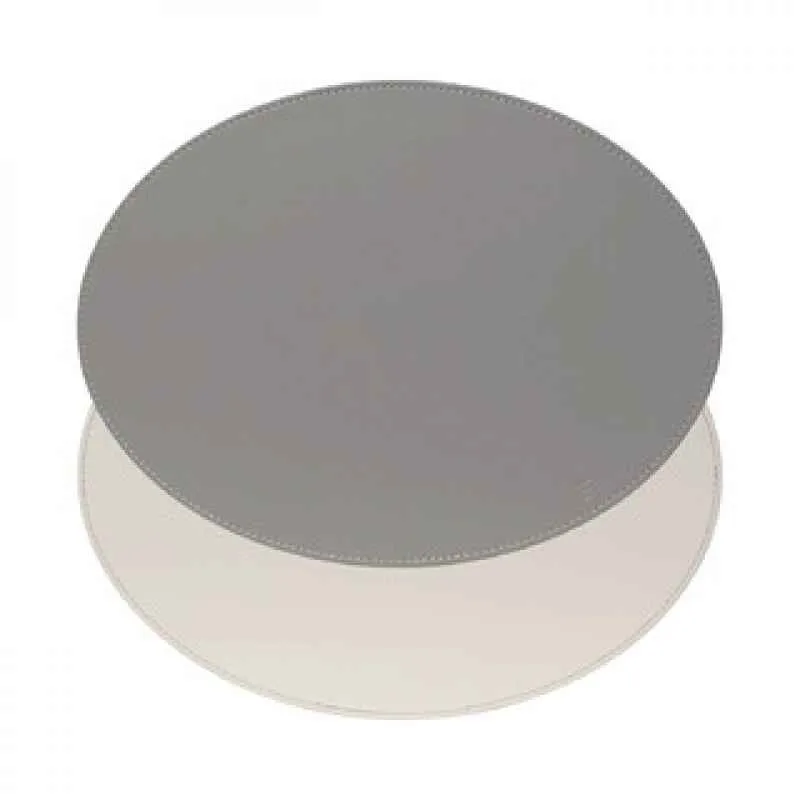 DUO Platzset, Oval, Grau/Weiß 45 x 34cm