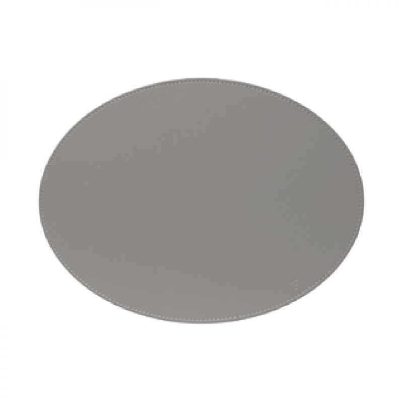 Preview: Platzset, Oval, Grau/Weiß 45 x 34cm