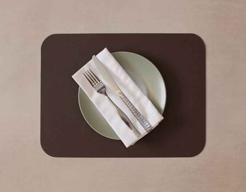 Preview: Fleximats Platzsets, 2er Sets, 46x33cm, Braun/Weiß