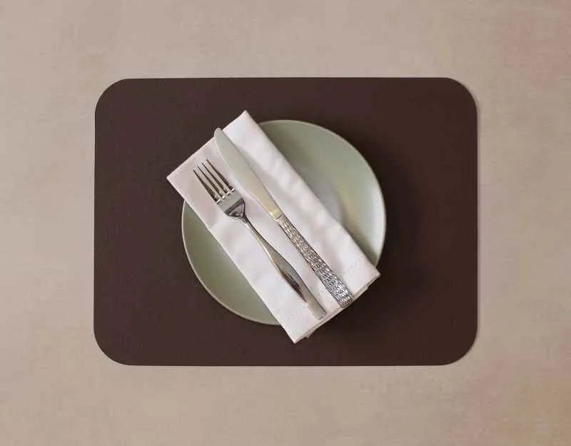 Fleximats Platzsets, 2er Sets, 46x33cm, Braun/Weiß