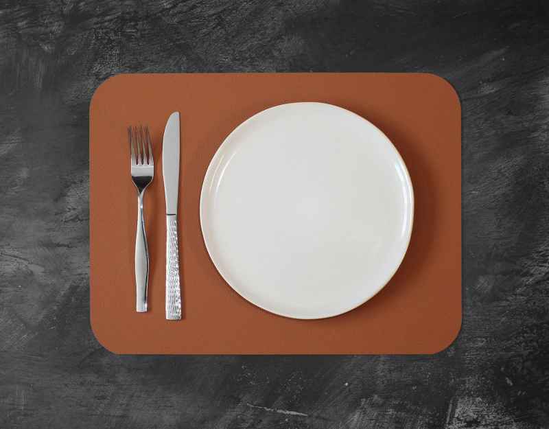Preview: Fleximats Platzsets, 2er Sets, 46x33cm, Cognac/Schwarz
