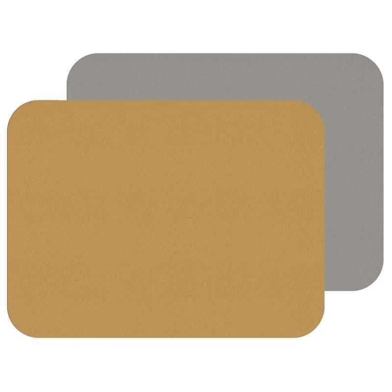 Fleximats Platzsets, 2er Sets, 46x33cm, Senf/Grau