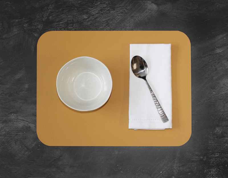 Preview: Fleximats Platzsets, 2er Sets, 46x33cm, Senf/Grau