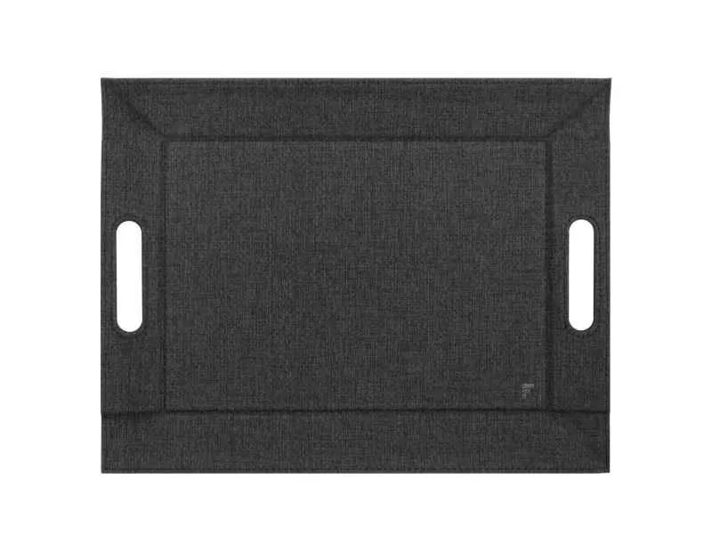 Tablett Textilstruktur klein 45 x 35 cm schwarz