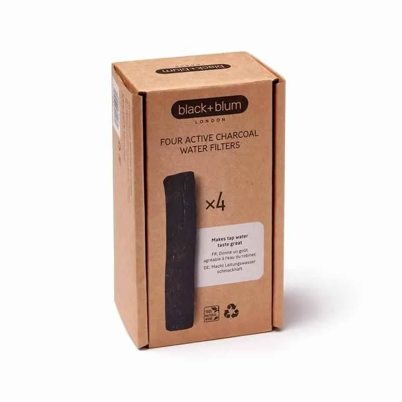 4 Aktivkohlefilter in Geschenkbox, Binchotan Aktivkohle