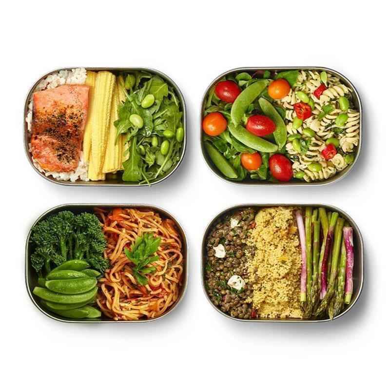 Preview: Lunch Box 600 ml Edelstahl Orangel