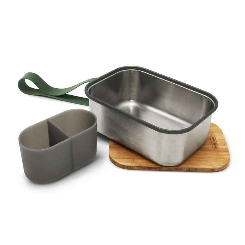 Preview: Sandwich Box 1250 ml Edelstahl Olive