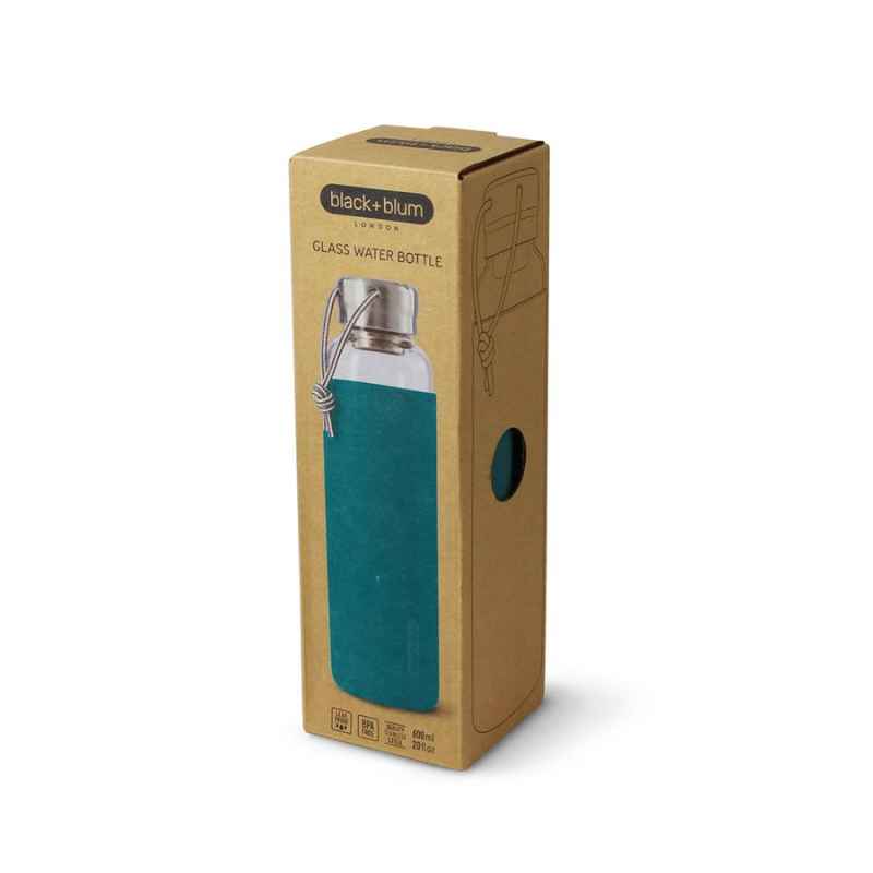 Preview: Wasserflasche 600 ml Glas Ozean