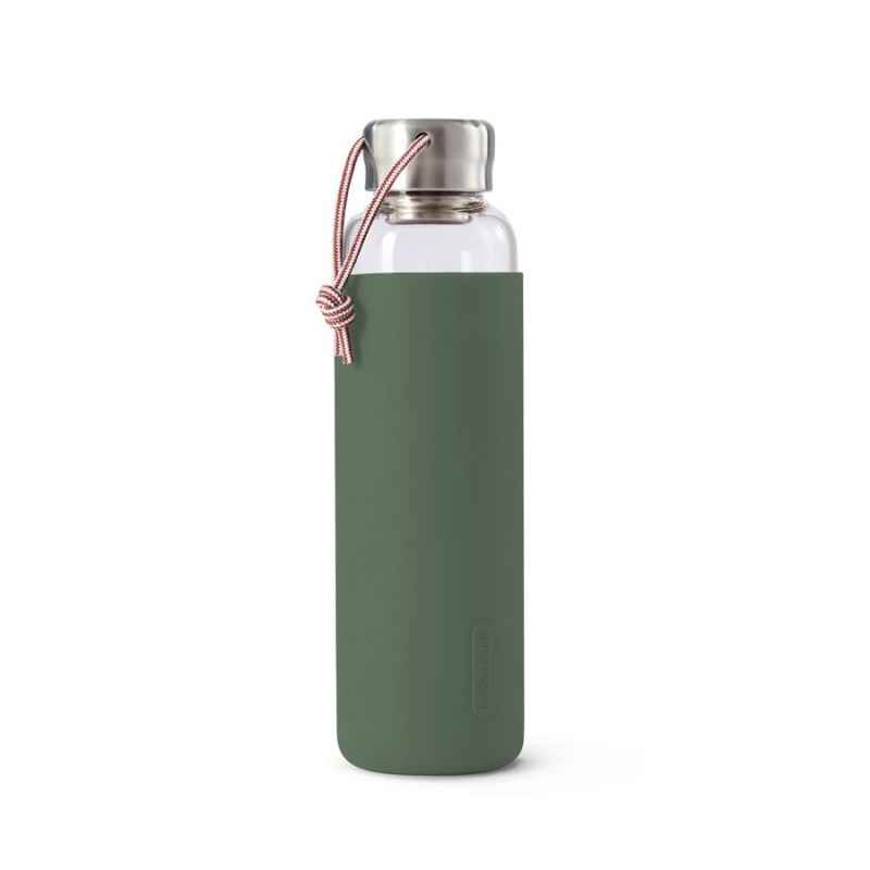 Preview: Wasserflasche 600 ml Glas Olive