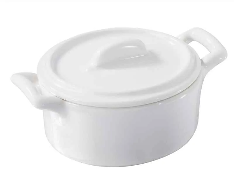 KASSEROLLE MIT DECKEL 8 cl Weiss