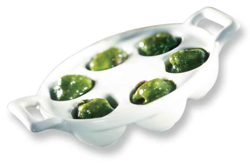 Preview: SCHNECKENPFANNE ( für 6 Schnecken) Weiss