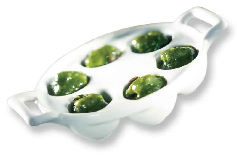 SCHNECKENPFANNE ( für 6 Schnecken) Weiss