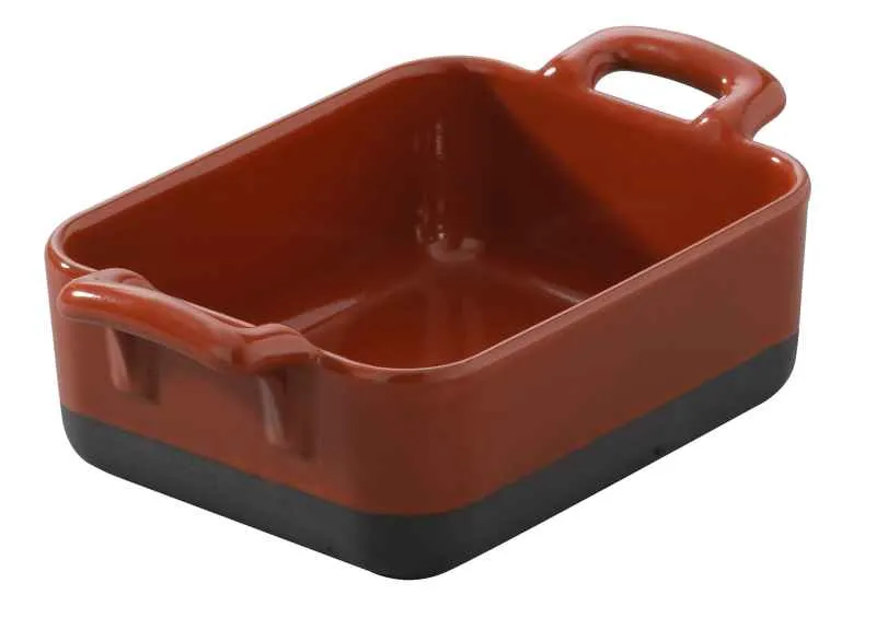 AUFLAUFFORM 33 cl RECHTECKIG Piment-rot