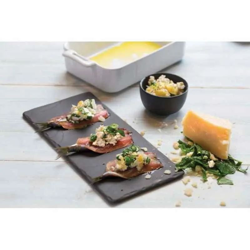 STEAK SERVIERPLATTE 30 x 11 cm RECHTECKIG Matt schiefer