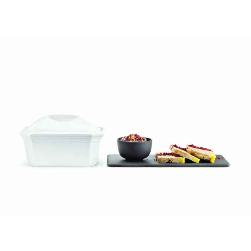 Preview: STEAK SERVIERPLATTE 30 x 11 cm RECHTECKIG Matt schiefer