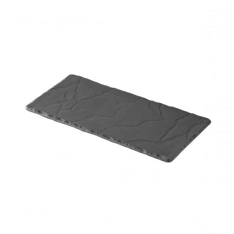 Preview: STEAK SERVIERPLATTE 30 x 11 cm RECHTECKIG Matt schiefer