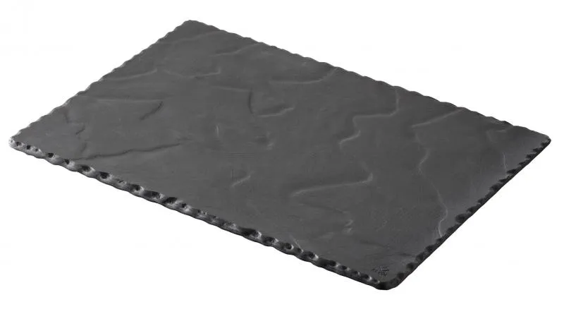 SERVIERPLATTE 30 x 20 cm RECHTECKIG Matt schiefer