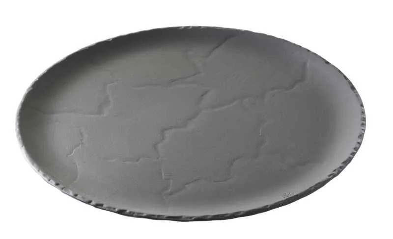 STEAKTELLER RUND 32 cm Matt schiefer style