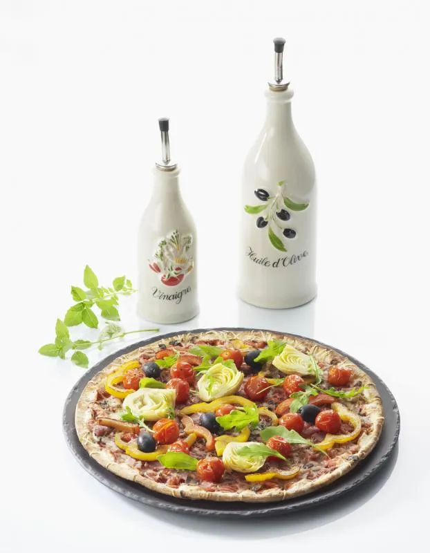 STEAKTELLER RUND 32 cm Matt schiefer style