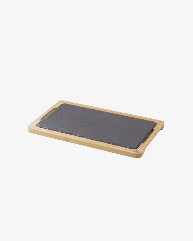 HOLZTABLETT 34 x 19,5 cm FÜR STEAKTELLER 30 x 16 cm Bambus