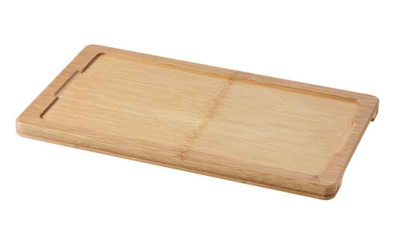 Preview: HOLZTABLETT 34 x 19,5 cm FÜR STEAKTELLER 30 x 16 cm Bambus