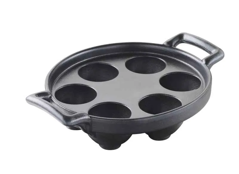 SCHNECKENPFANNE (für 6 Schnecken) Gusseisenoptik