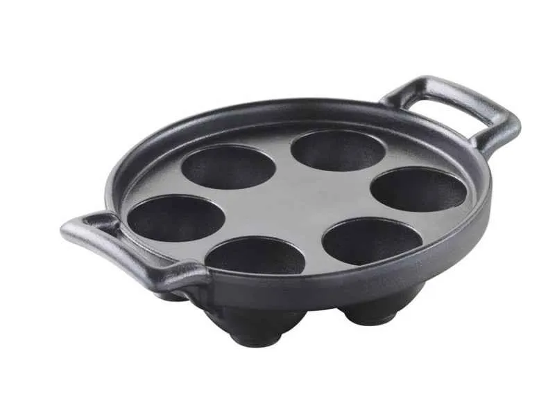 SCHNECKENPFANNE (für 6 Schnecken) Gusseisenoptik