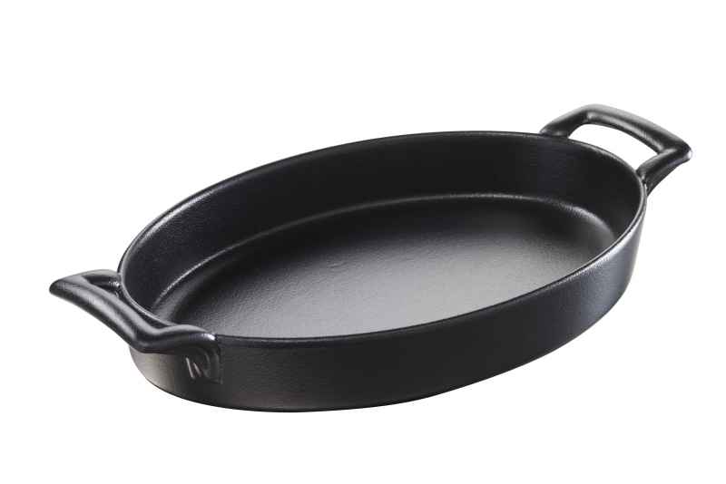 Preview: AUFLAUFFORM 100 cl OVAL MIT GRIFFEN Gusseisenoptik