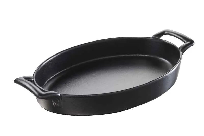 AUFLAUFFORM 100 cl OVAL MIT GRIFFEN Gusseisenoptik