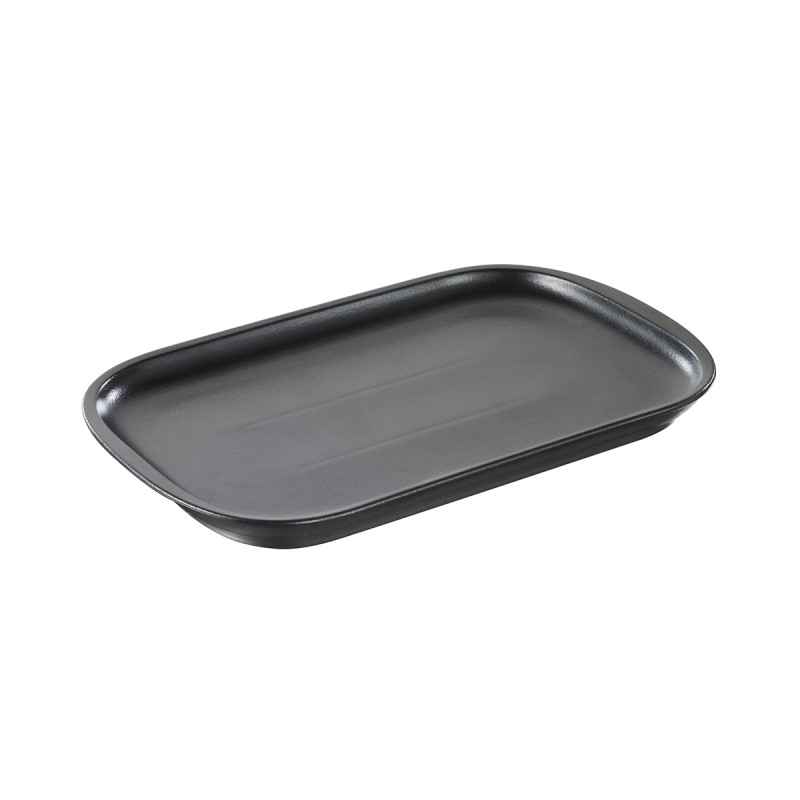 Preview: FLEISCH & STEAKPLATTE RECHTECKIG 29 cm gusseisen Optik