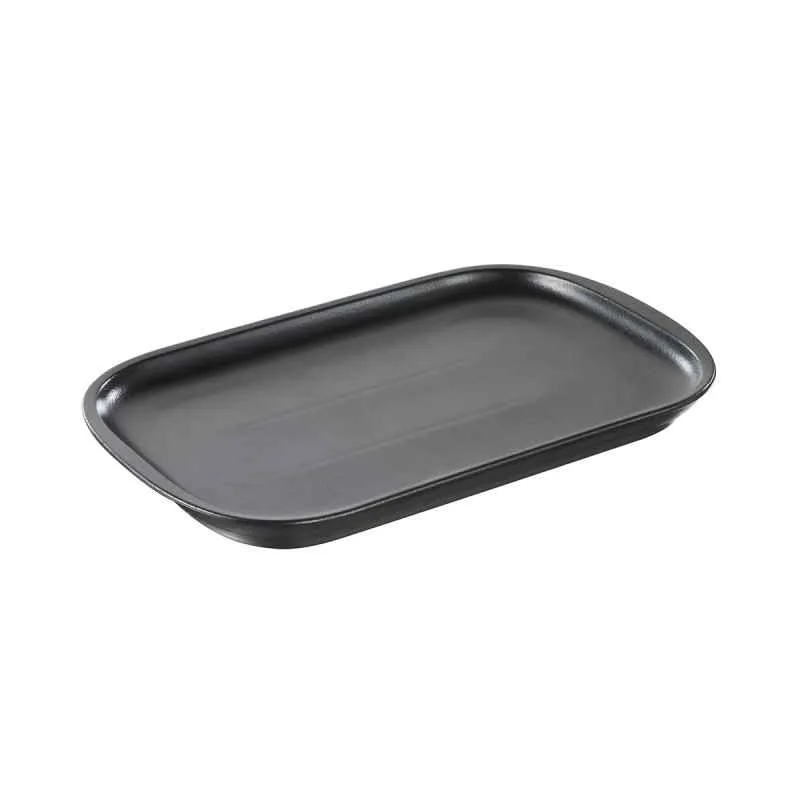 RECHTECKIGE FLEISCH-/ STEAKPLATTE 29 cm gusseisen Optik
